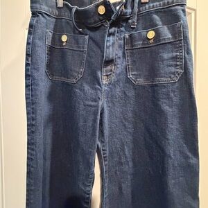 J. Crew Dark Blue Wide Leg Sailor Jeans
